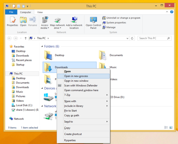 How to start Explorer in a separate process in Windows 8.1, Windows 8 ...