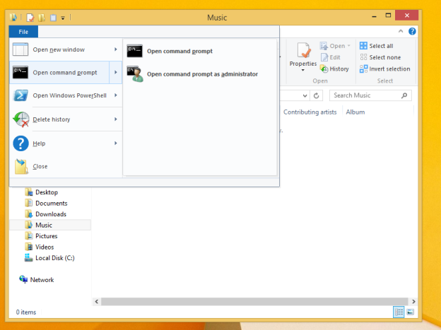 All ways to open the command prompt in Windows 8