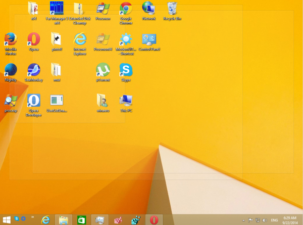 aero peek in Windows 8.1