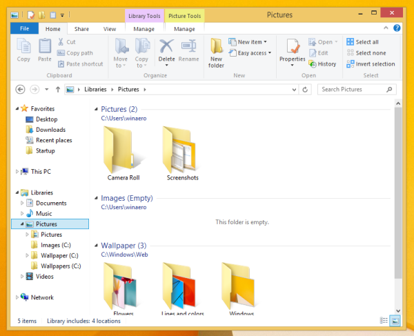 default folders sorting