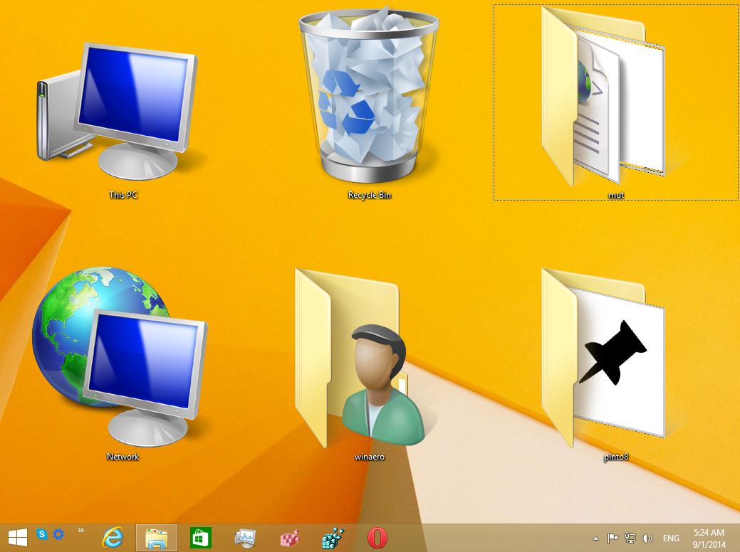 windows 8 desktop icon resize
