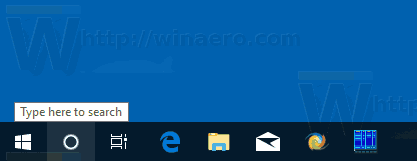 Значок Кортаны в Windows 10 на панели задач