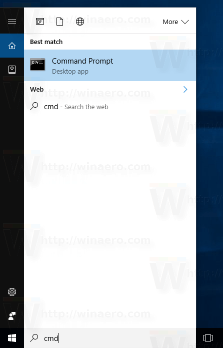 Windows 10 Search Open Cmd