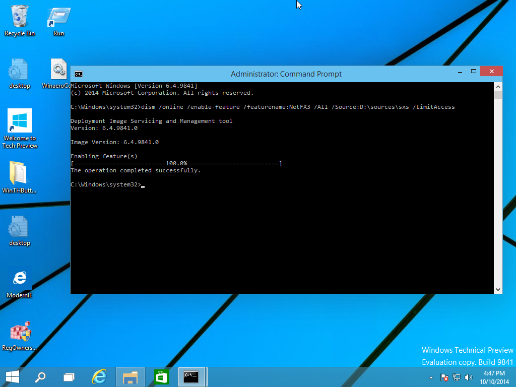 elevated permissions are required to run dism windows 8.1