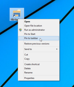 how to create shortcut for fixwin 10