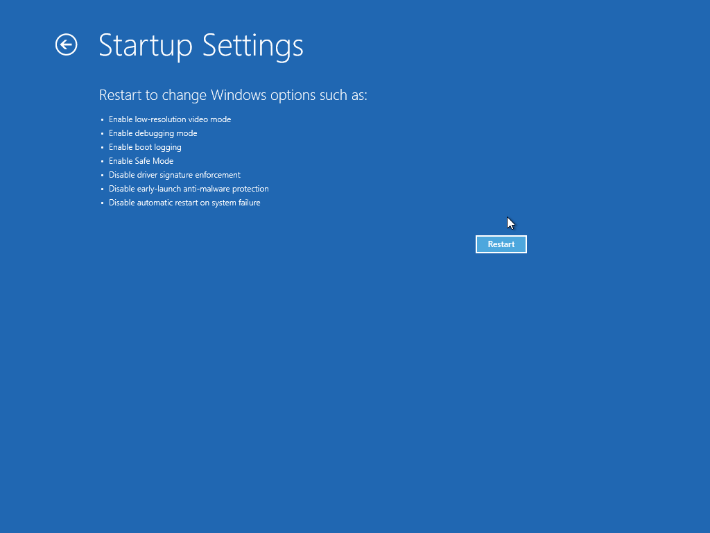 Start Windows 10 in Safe mode
