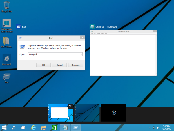 task view in Windows 10