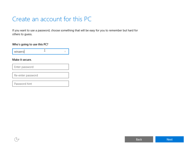 installing windows 10 without microsoft account
