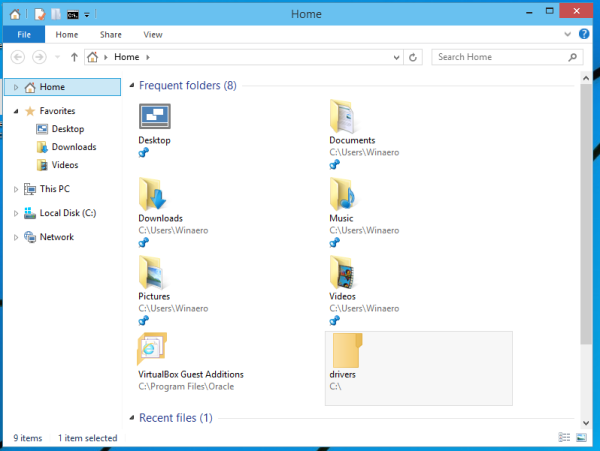 Windows 10 Home Folder