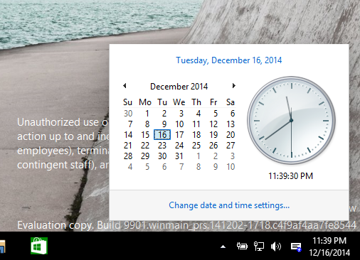 screenshot with date and time windows 10