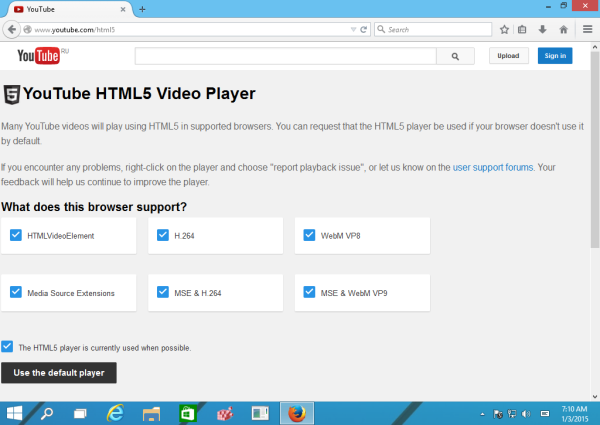 Use YouTube without flash installed in Firefox