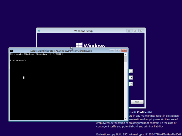 command prompt Windows 10 setup