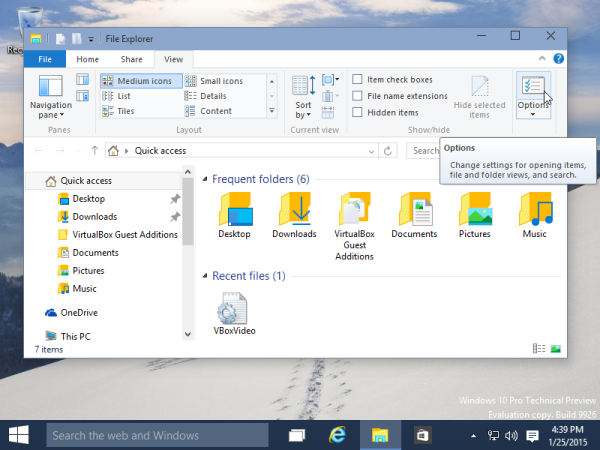 folder options icon Windows 10