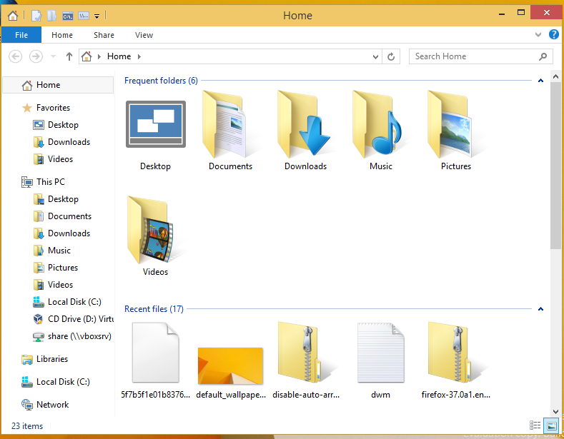 Windows shared folder