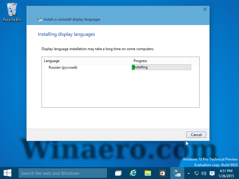 MUI language CAB file - install in Windows 10