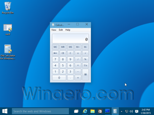 calculator shortcut key windows 10