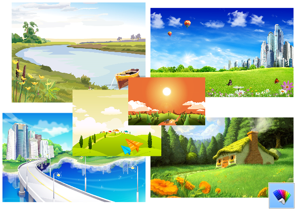 Vector Backgrounds theme for Windows 10 and Windows 8