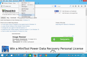 Firefox - disable javascript and images with a single click