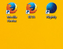 Run different Firefox versions simultaneously