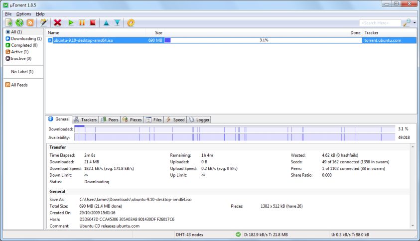 Label track. Utorrent 1.8.5. BITTORRENT протокол. Utorrent 1.8.5 build 17414. Версии utorrent.