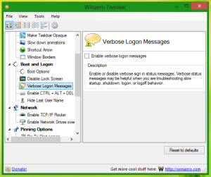 verbose logon winaero logging