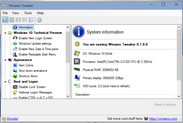 download Winaero Tweaker 1.52 download Winaero Tweaker 1.52
