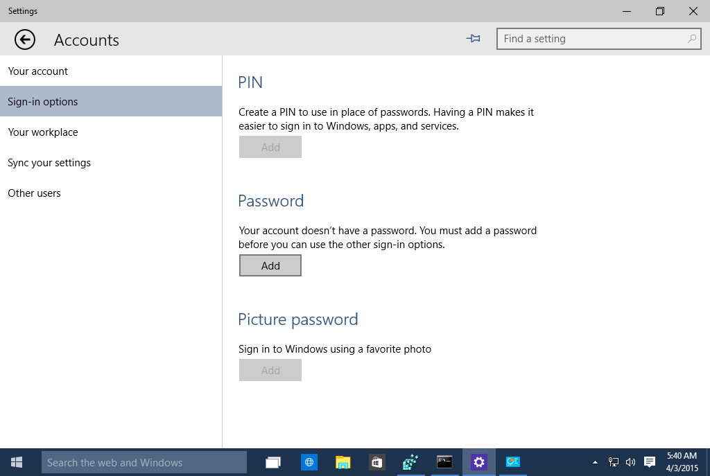 get rid of windows 10 password