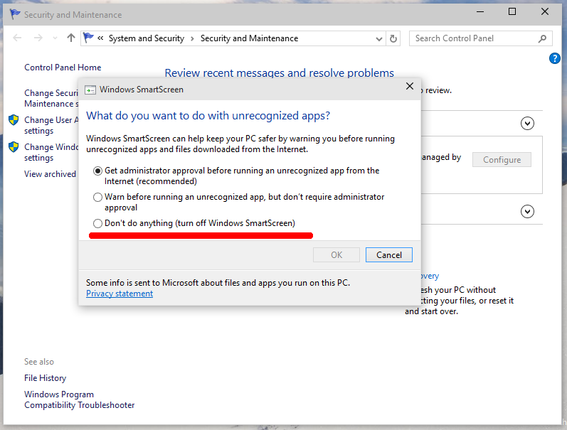 Фильтр smartscreen сейчас недоступен windows 10 как исправить