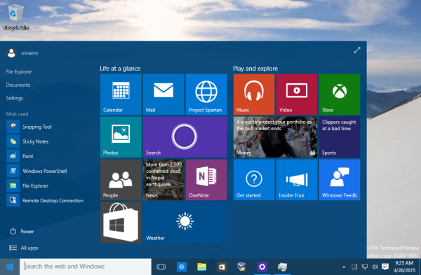 Windows 10 set start menu color