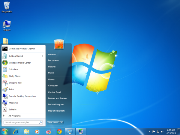 Windows 7 Start menu default font