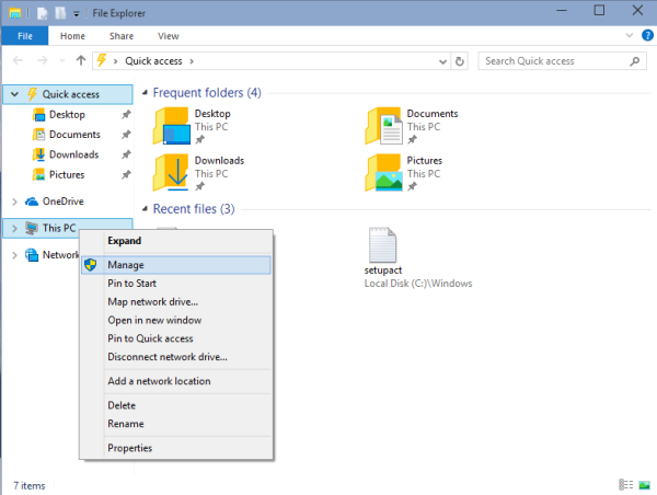Windows 10 управление контекстным меню компьютера