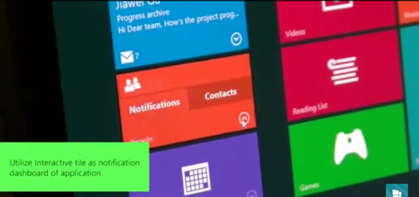 Windows 10 interactive tiles