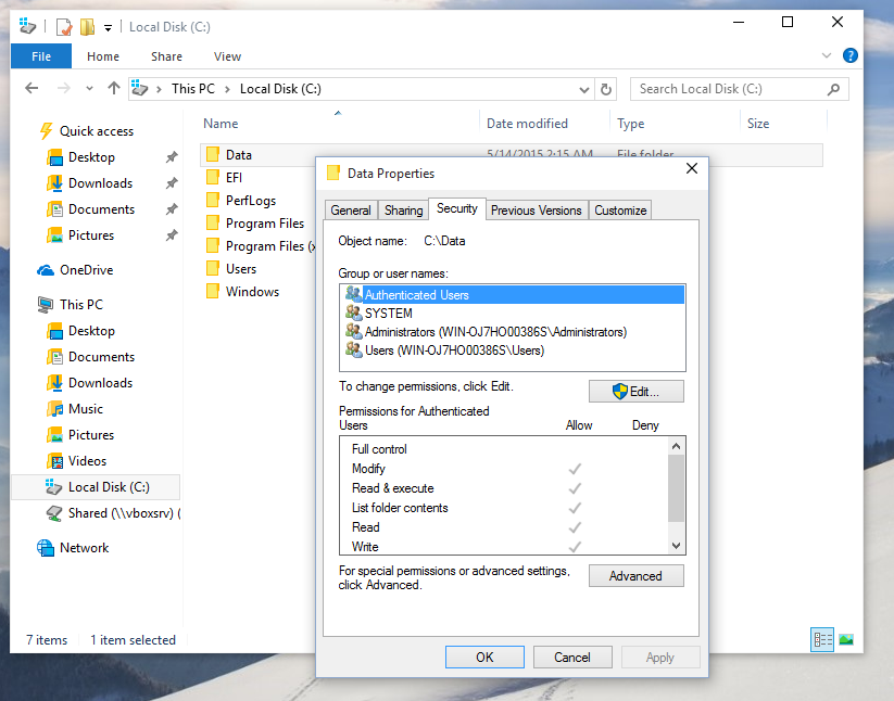 Where is documents and settings windows 10