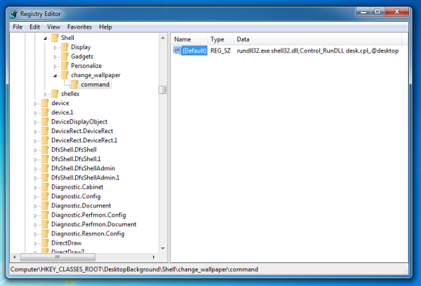 change_wallpaper command subkey