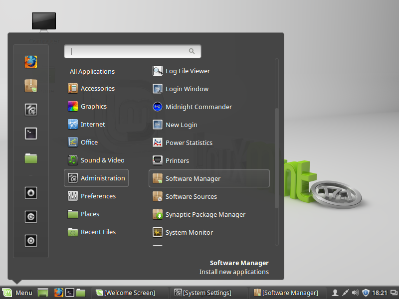 cinnamon desktop environment