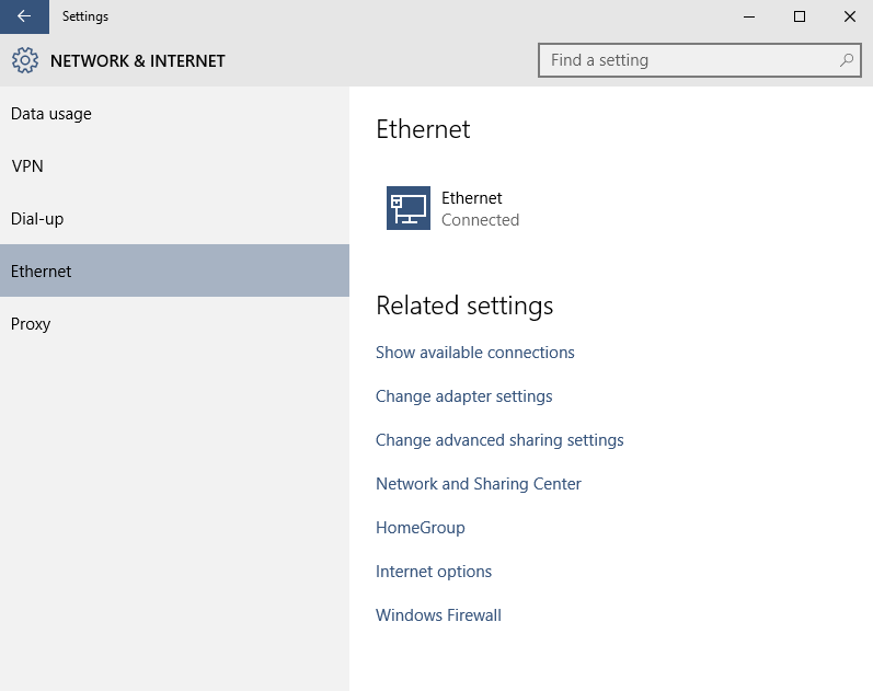 cannot connect to internet windows 10 ethernet