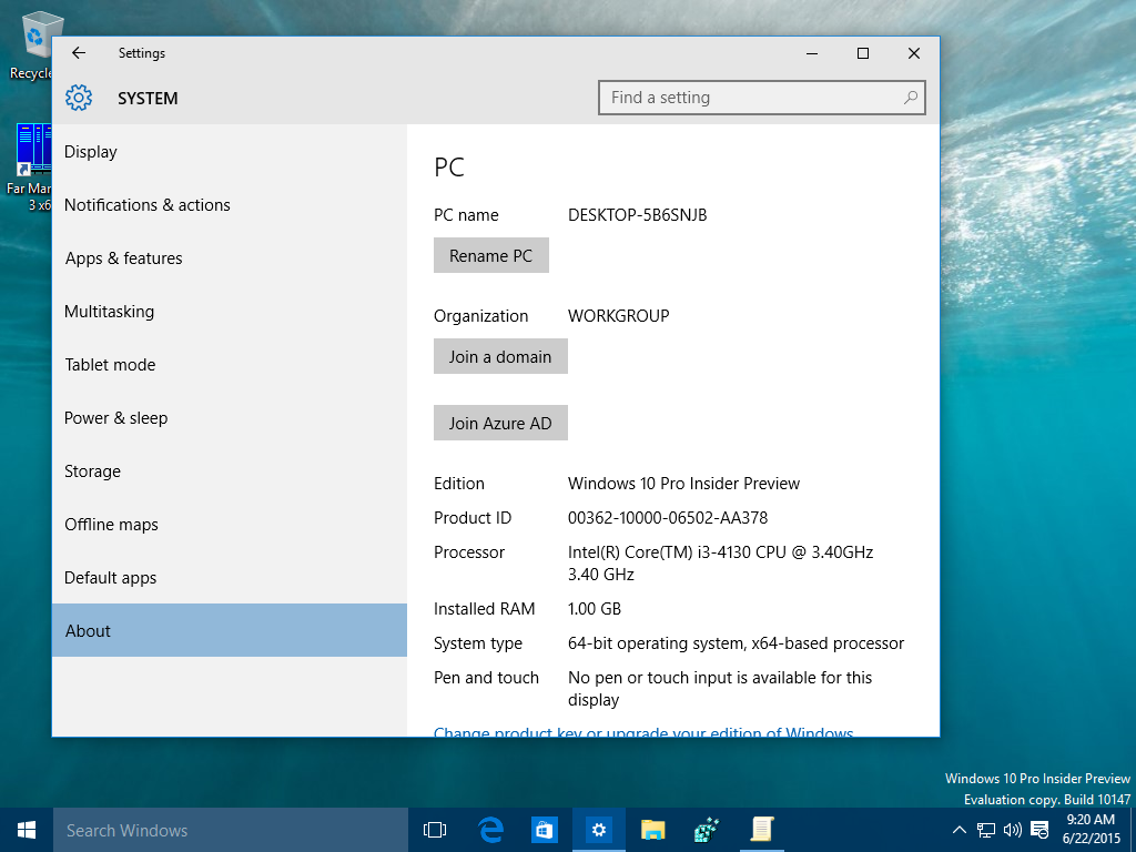 all settings windows 10