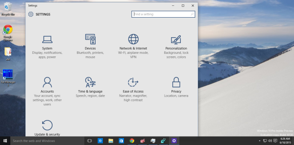 windows 10 settings app