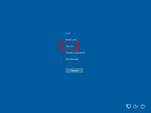 All ways to sign out from Windows 10