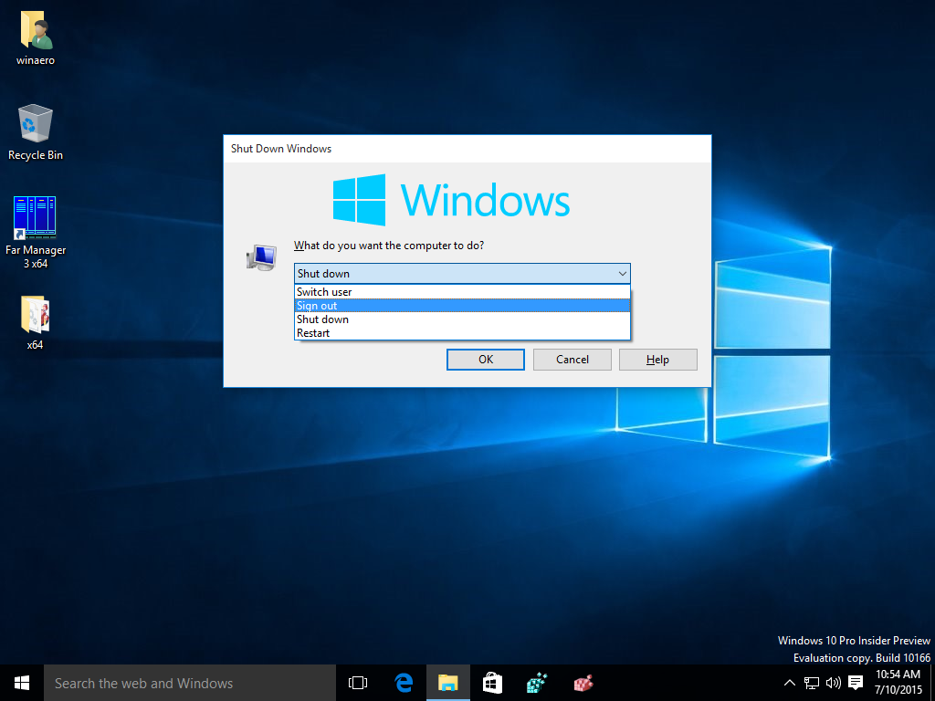 All ways to sign out from Windows 10