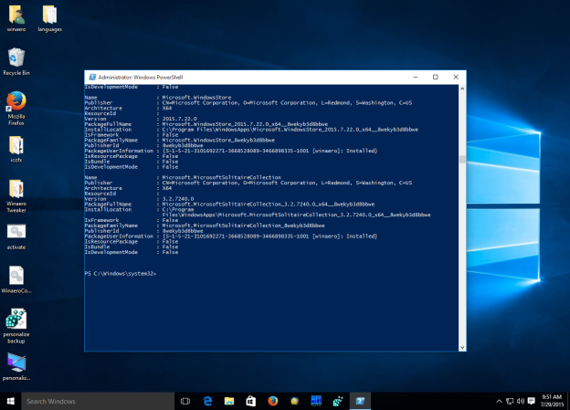 uninstall xbox app windows 10 powershell