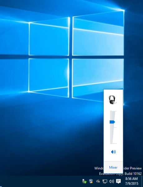 Windows 10 old volume control applet