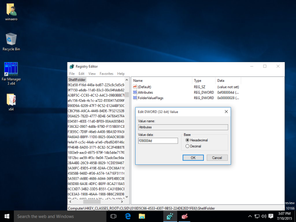 windows 10 remove onedrive icon registry