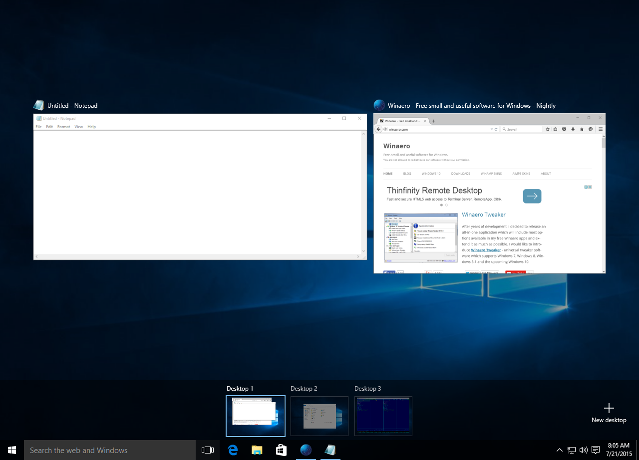 use task view in windows 10