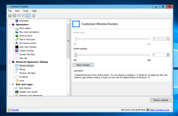 windows 10 border size