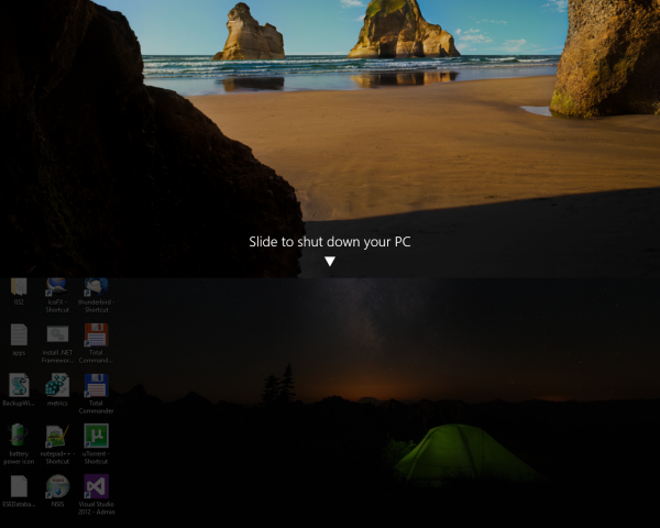 Windows 10 slidetoshutdown