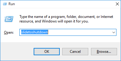 Windows Run slidetoshutdown