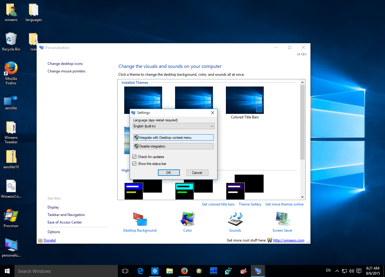 Add the Settings app to the Classic Control Panel in Windows 10