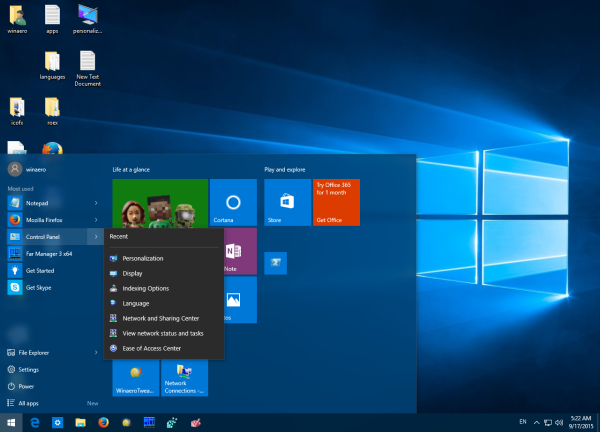 Windows 10 will have Jump Lists for Modern apps in Threshold 2 Update