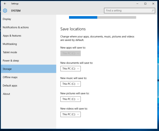 How to disable Windows 10 from using OneDrive as the default save location